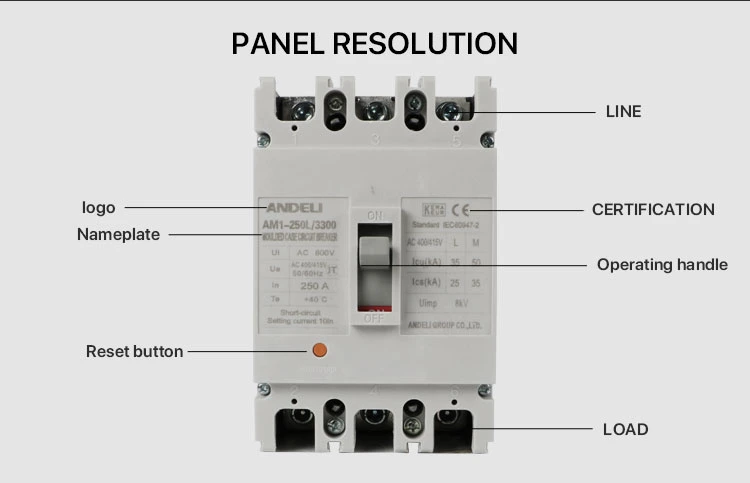 Andeli Am1-250L/3300 Series Moulded Case Circuit Breaker 160 AMP MCCB